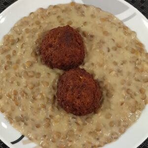 Lencsefőzelék tejfölös habarással